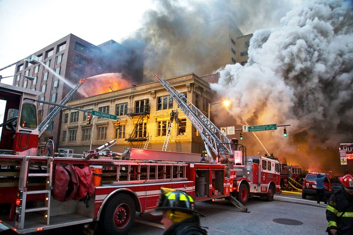 Five Alarm fire on the BLOCK