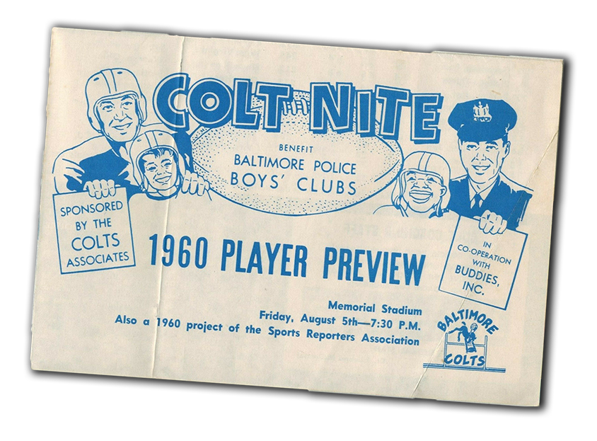Colts Baltimore Police Boys Club 1960 72
