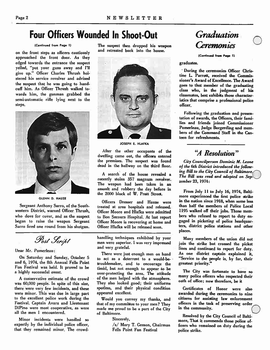 1974 Newsletter Vol 8 Hlafka 2
