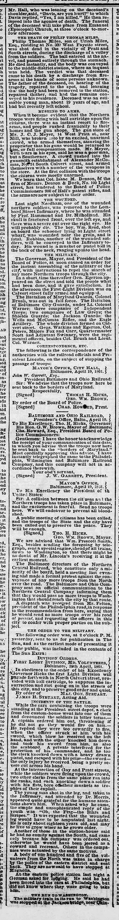The Baltimore Sun Sat Apr 20 1861 372
