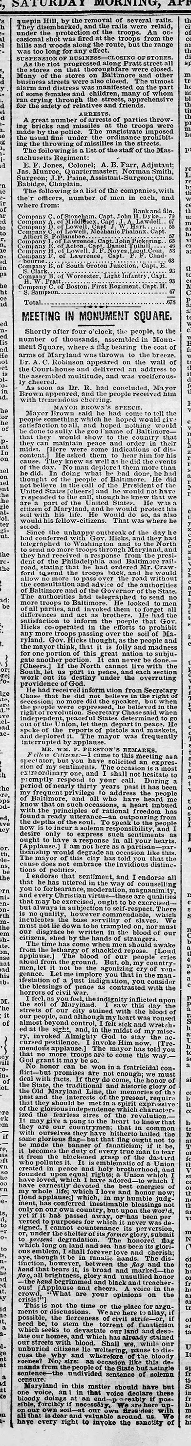 The Baltimore Sun Sat Apr 20 1861 472