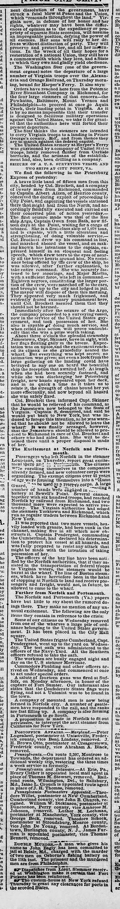 The Baltimore Sun Sat Apr 20 1861 672