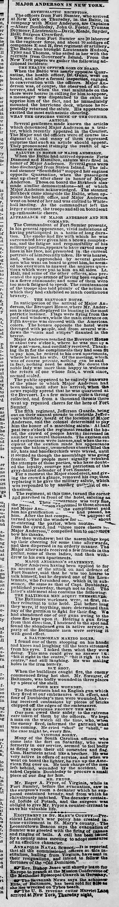 The Baltimore Sun Sat Apr 20 1861 772i