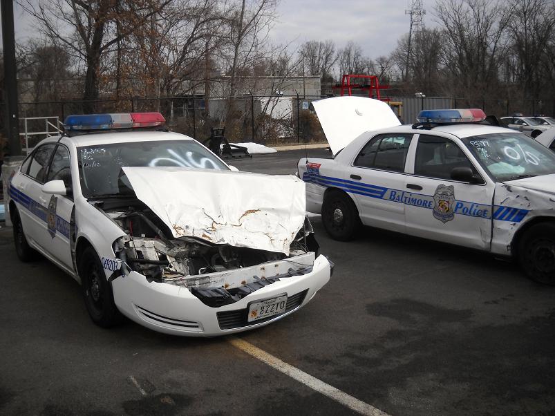 wrecked Baltimore Police Car2
