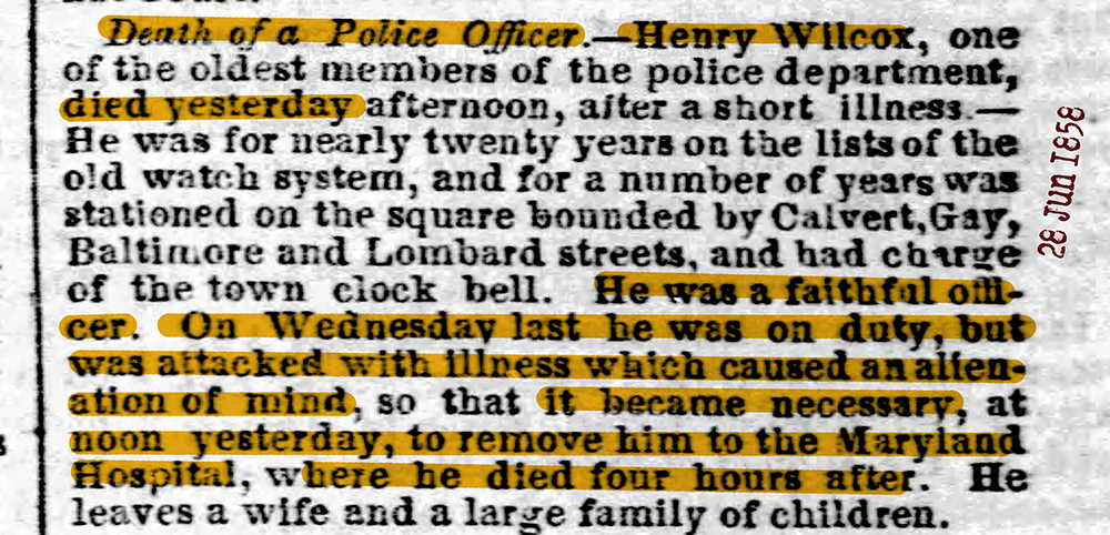 28 Jun 1858 Henry Wilcox72