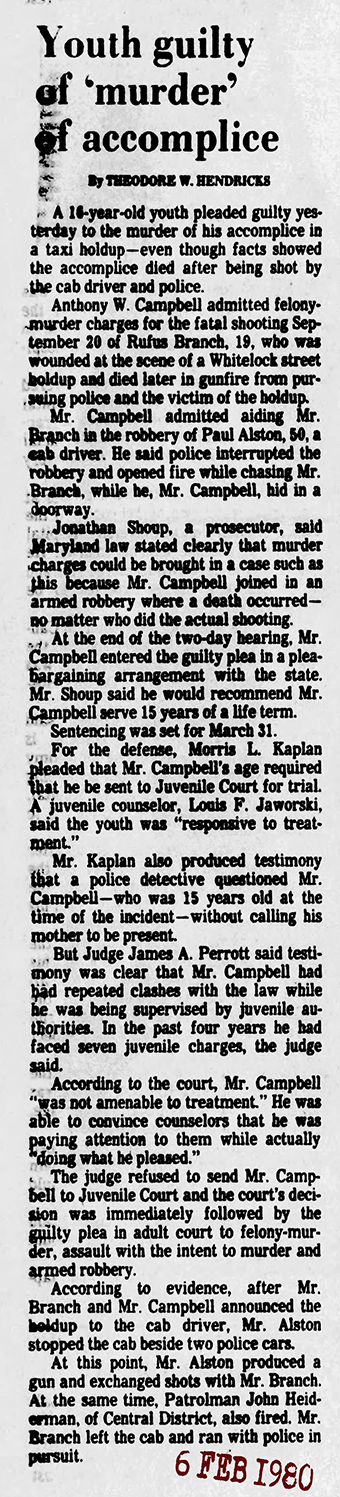 1980 The Baltimore Sun Wed Feb 6 1980 JH 72