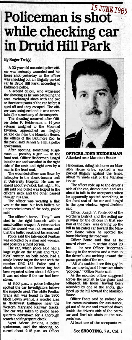 1985 The Baltimore Sun Sat Jun 15 1985 JH 72
