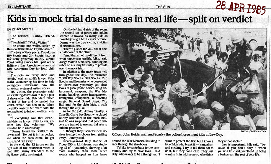 1985 The Baltimore Sun Sun Apr 28 1985 JH 72