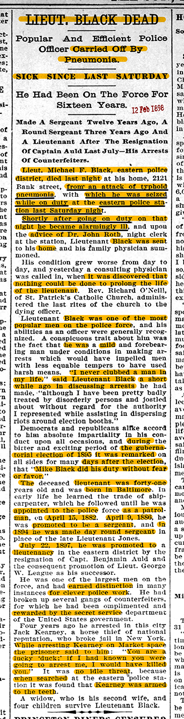 The Baltimore Sun Wed Nov 11 1931 LODD 72 highlight