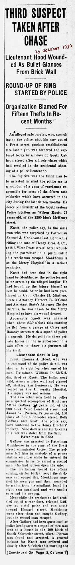 The Evening Sun Wed Oct 15 1930 pg1 72