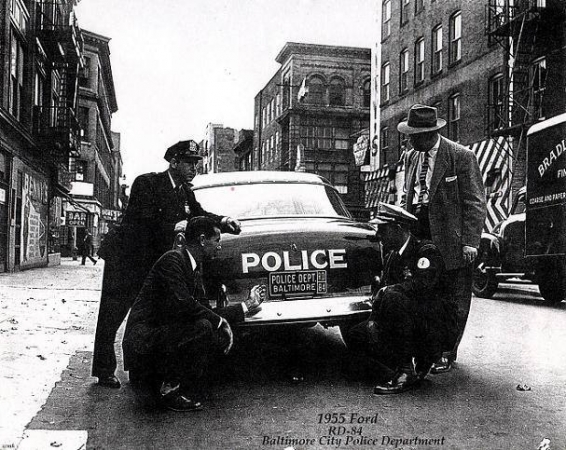 police 1956 rear trunk decal 1
